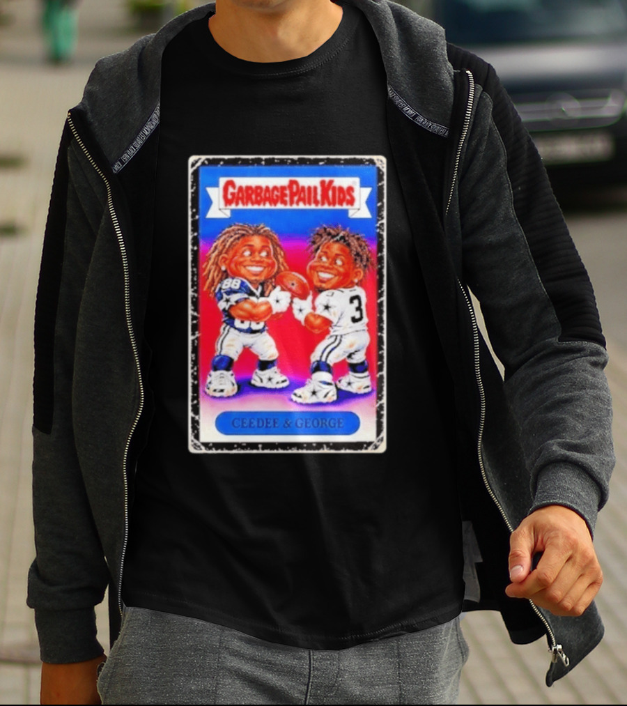 Garbage Pail Kids CeeDee George Cowboys Steelers Football Card Characters T-Shirt