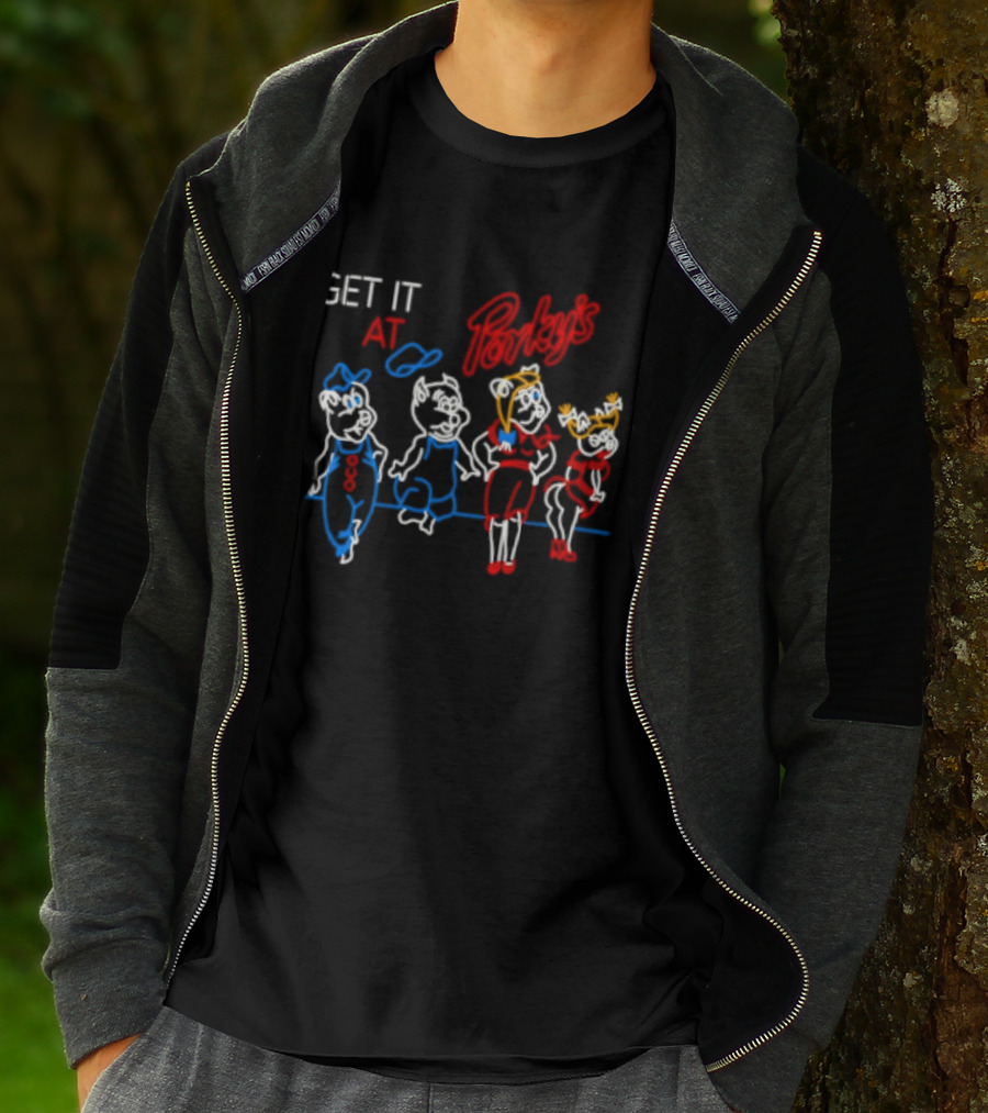 GET IT AT PORKY'S 80s MOVIE NEON SIGN CHARACTERS T-Shirt