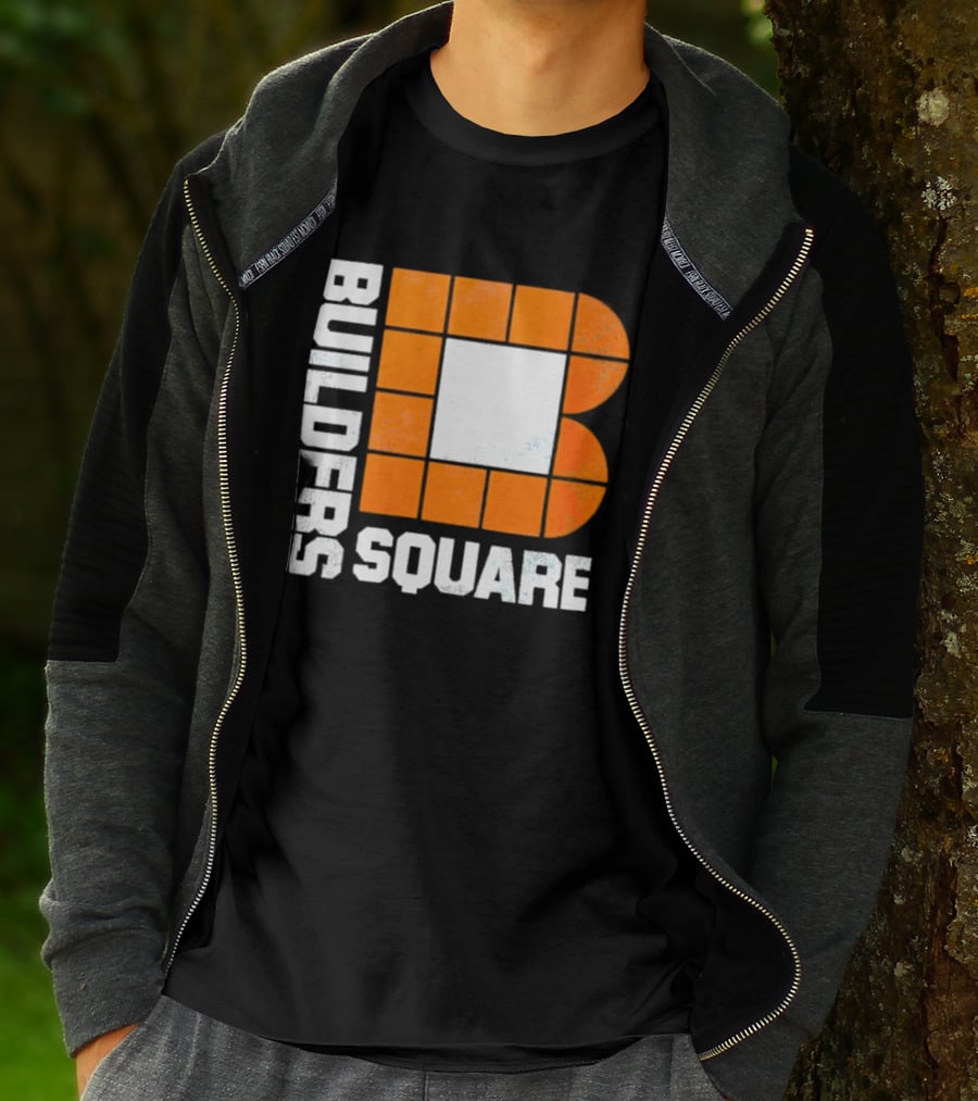 Builders Square Vintage Hardware Store Iconic Retro Logo Block T-Shirt