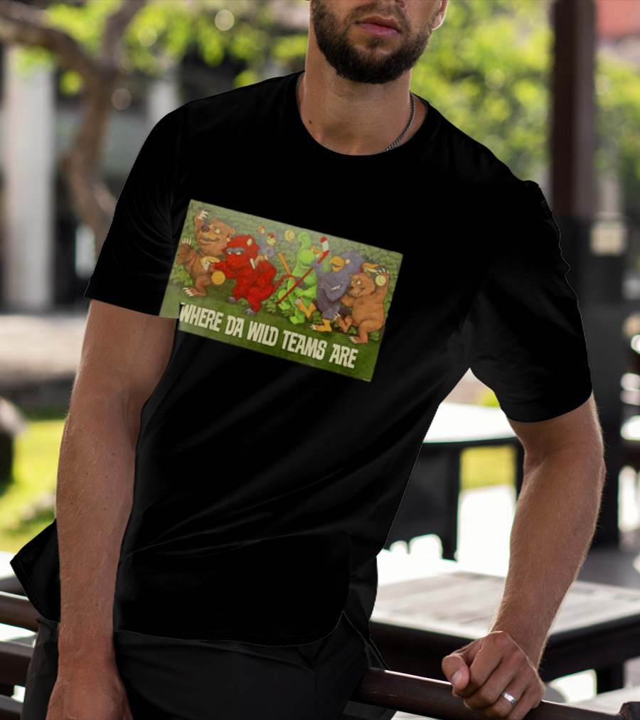Where Da Wild Teams Are Cincinnati Reds Honore Milwaukee Mashup T-Shirt
