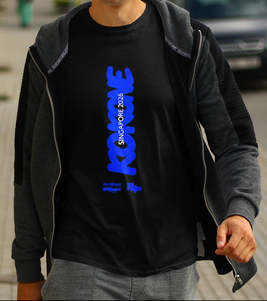 Kokone Singapore 2026 Atlassian Williams Blue Vertical T-Shirt