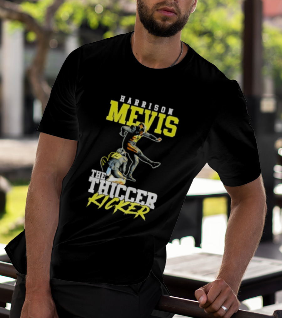 Harrison Mevis The Thiccer Kicker Football Player 92 T-Shirt
