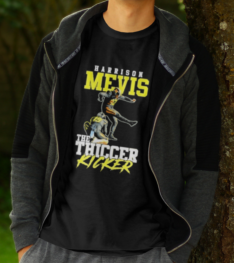 Harrison Mevis The Thiccer Kicker Football Player 92 T-Shirt