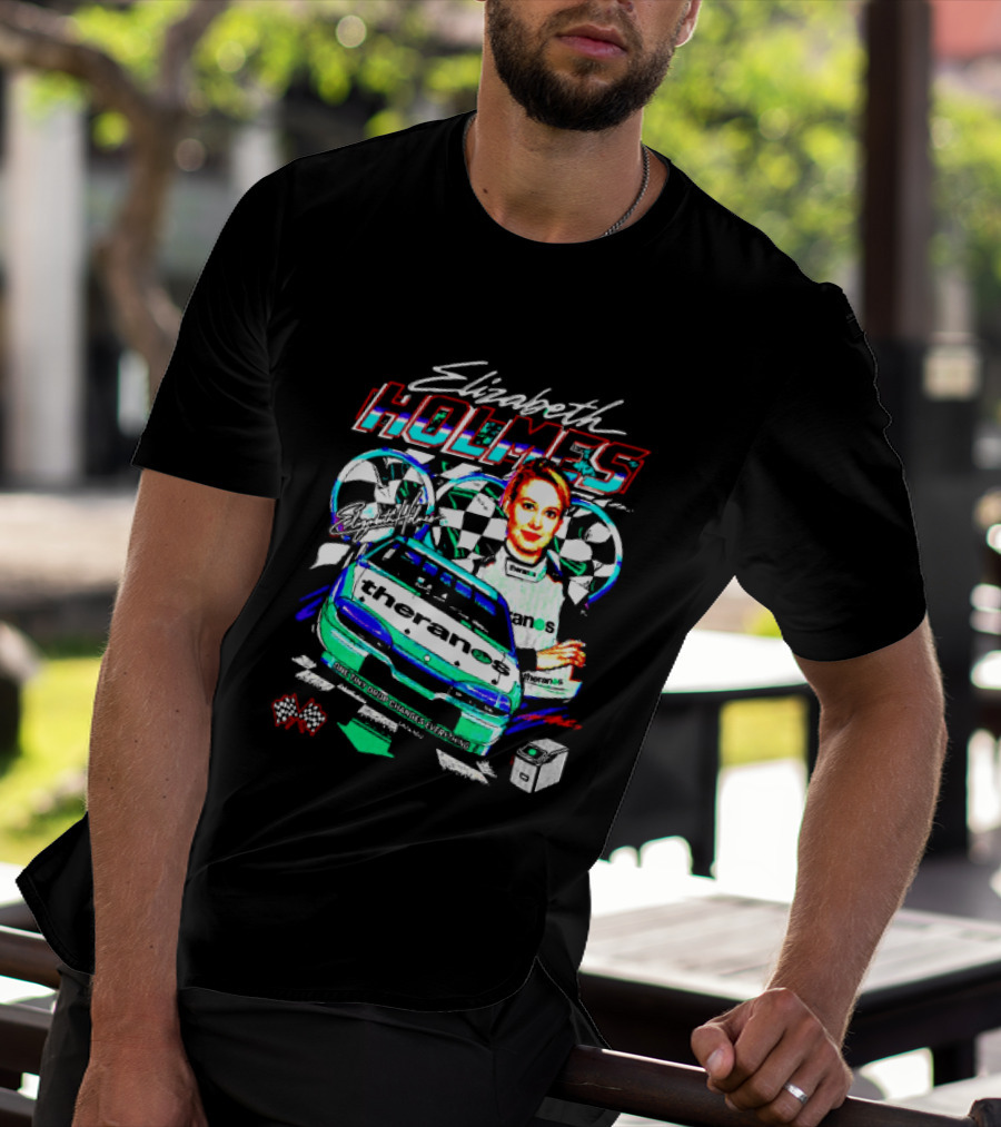 Elizabeth Holmes Theranos Racing Checkered Flag Bootleg T-Shirt