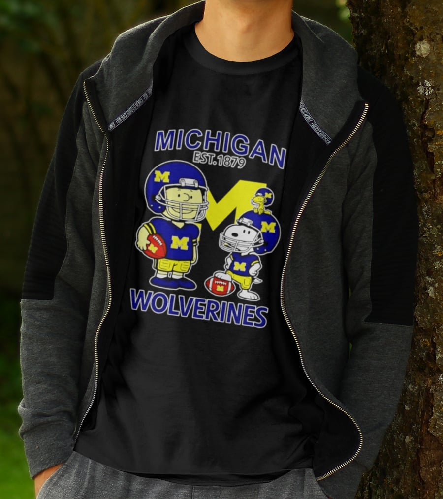 Michigan Wolverines 2026 Season Peanuts Characters Football Est. 1879 T-Shirt