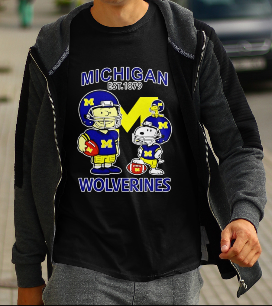 Michigan Wolverines 2026 Season Peanuts Characters Football Est. 1879 T-Shirt