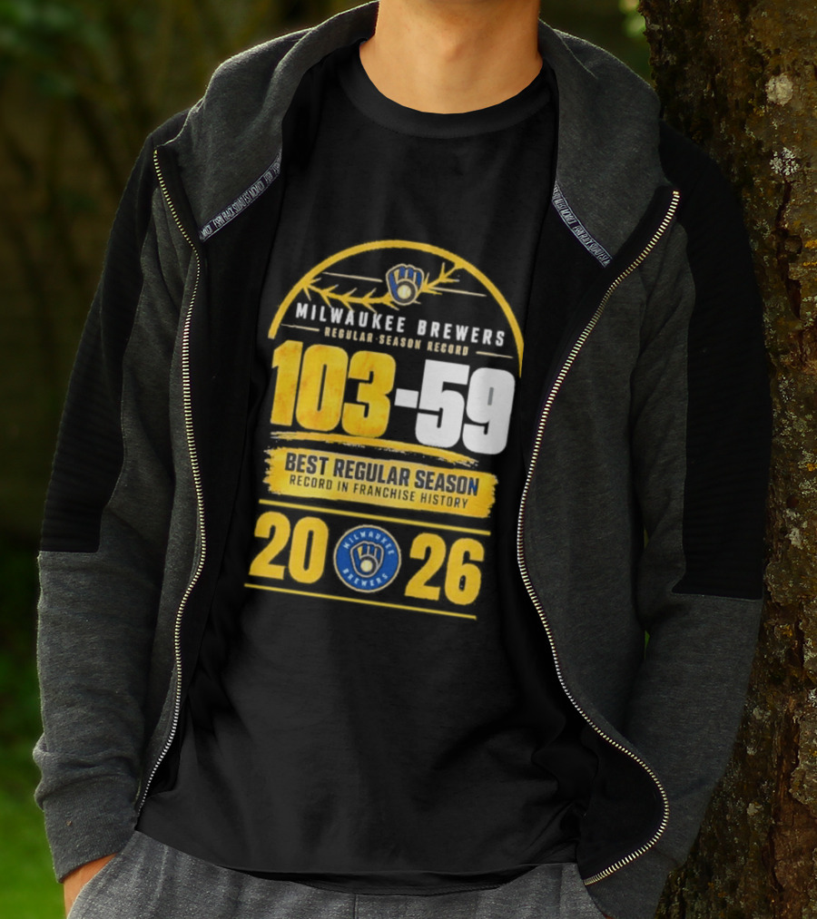 Milwaukee Brewers Record Season 103 59 Best Regular Season 2026 T-Shirt