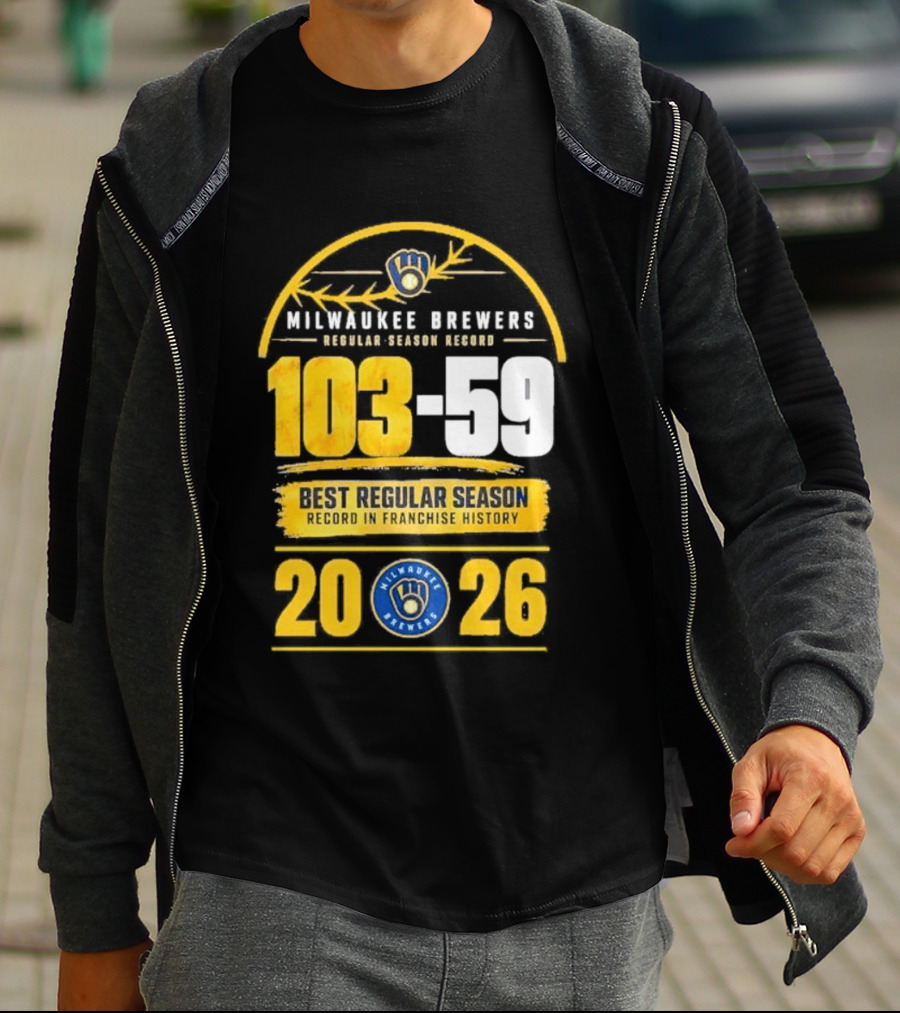 Milwaukee Brewers Record Season 103 59 Best Regular Season 2026 T-Shirt