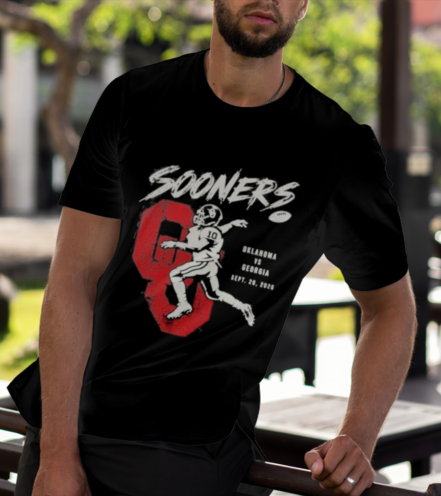 Oklahoma Sooners Vs Georgia Bulldogs Sept 26 2026 Football Matchup T-Shirt