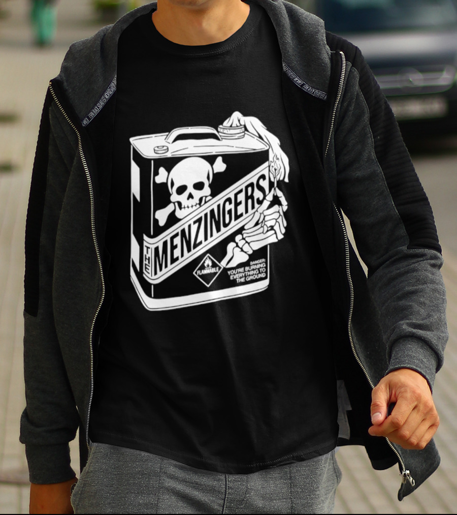 Menzingers Danger Skull Warning You Are Burning Everything To The Ground T-Shirt
