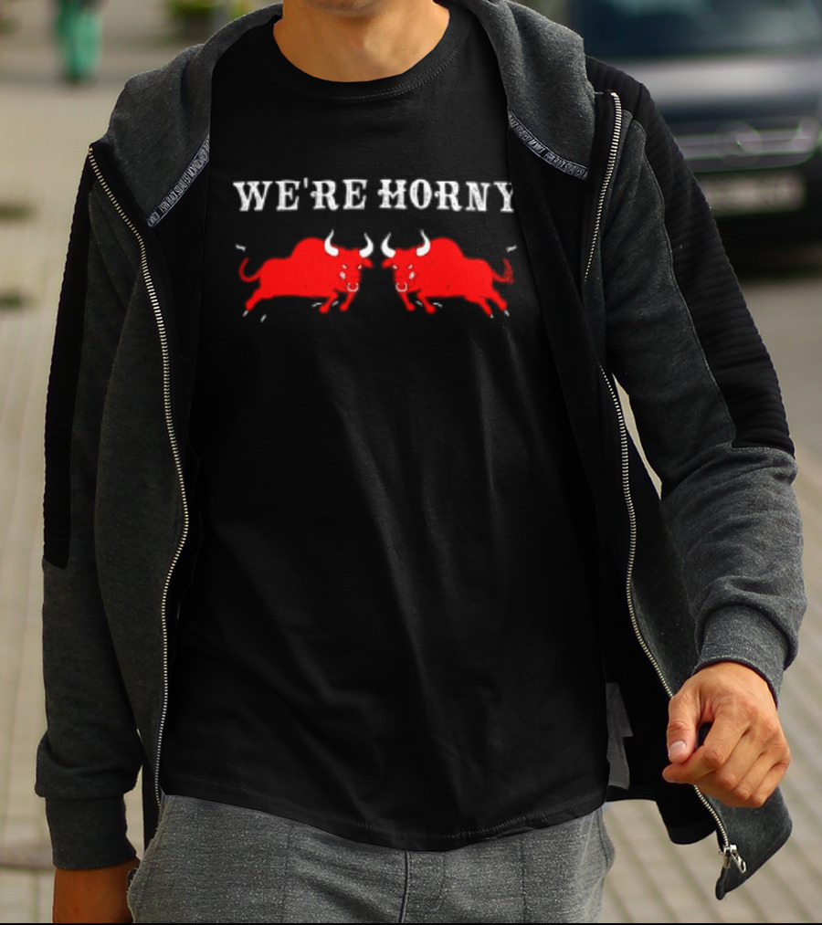 We're Horny Bulls Red Bull Duo T-Shirt