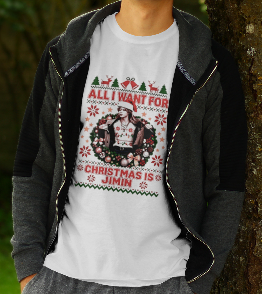 All I Want For Christmas Is Jimin BTS Ugly Sweater Christmas T-Shirt