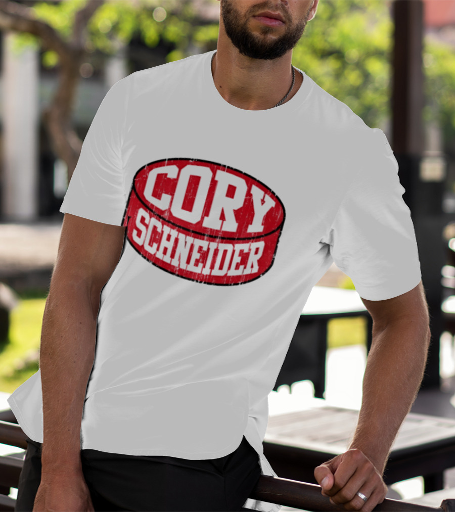 Cory Schneider New Jersey Devils Puck Red T-Shirt