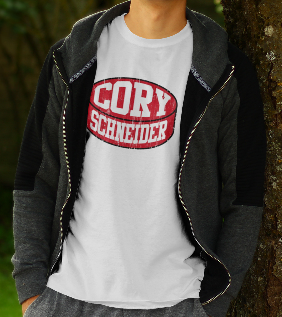 Cory Schneider New Jersey Devils Puck Red T-Shirt