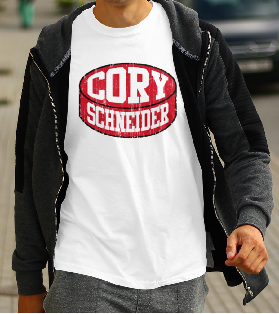 Cory Schneider New Jersey Devils Puck Red T-Shirt