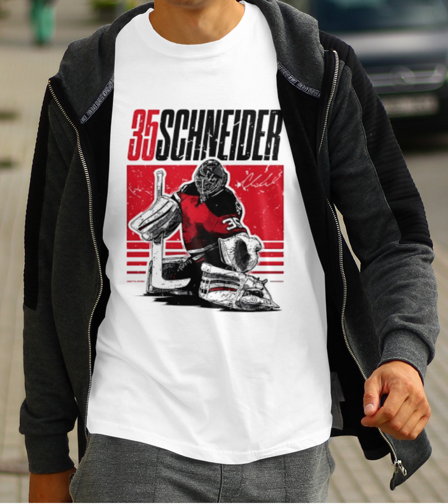 35 Schneider New Jersey Devils Hockey Player Starter T-Shirt