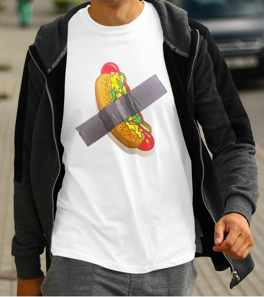 Hot Dog Duct Tape Food Humor T-Shirt