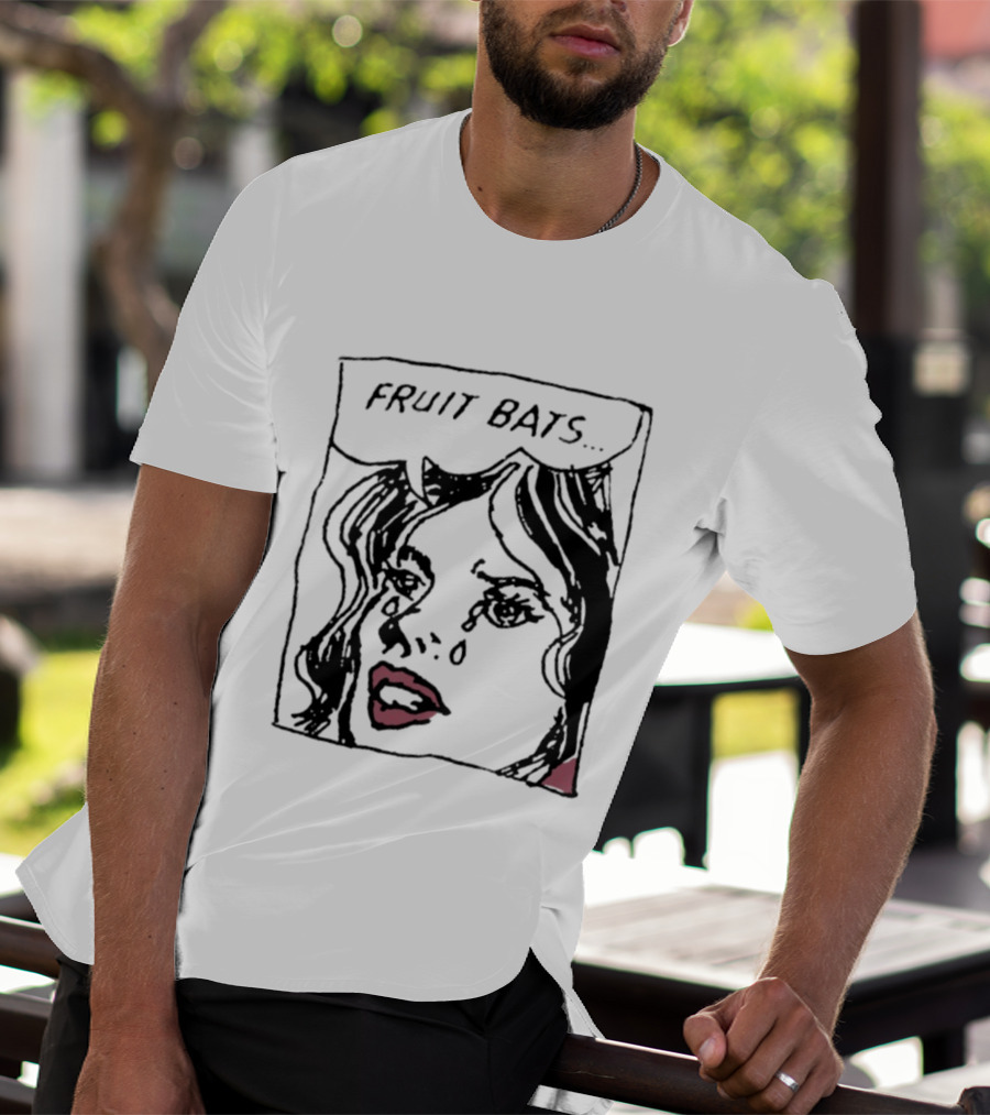 FRUIT BATS Pop Comic Indie Rock Crying Comic Style Woman T-Shirt