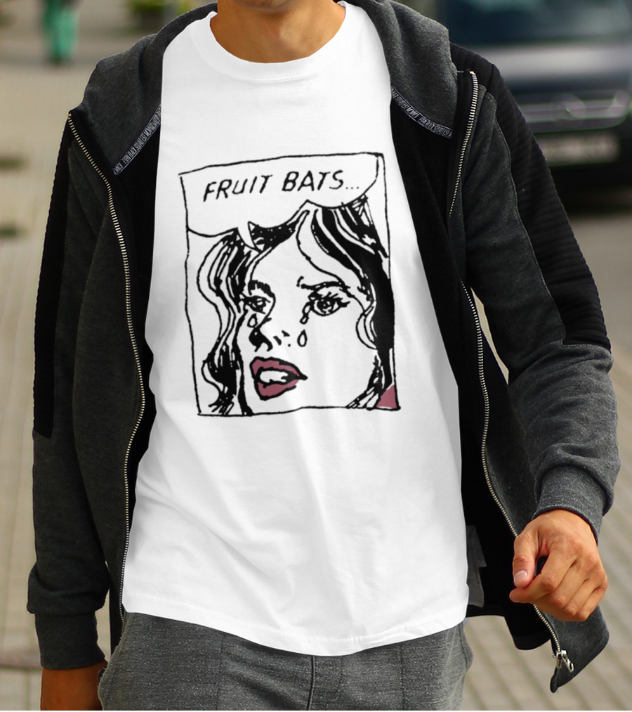 FRUIT BATS Pop Comic Indie Rock Crying Comic Style Woman T-Shirt
