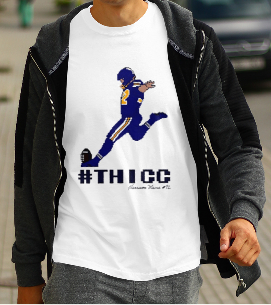 Harrison Mevis 92 Los Angeles Rams Thicc Kicker Football Pixel T-Shirt
