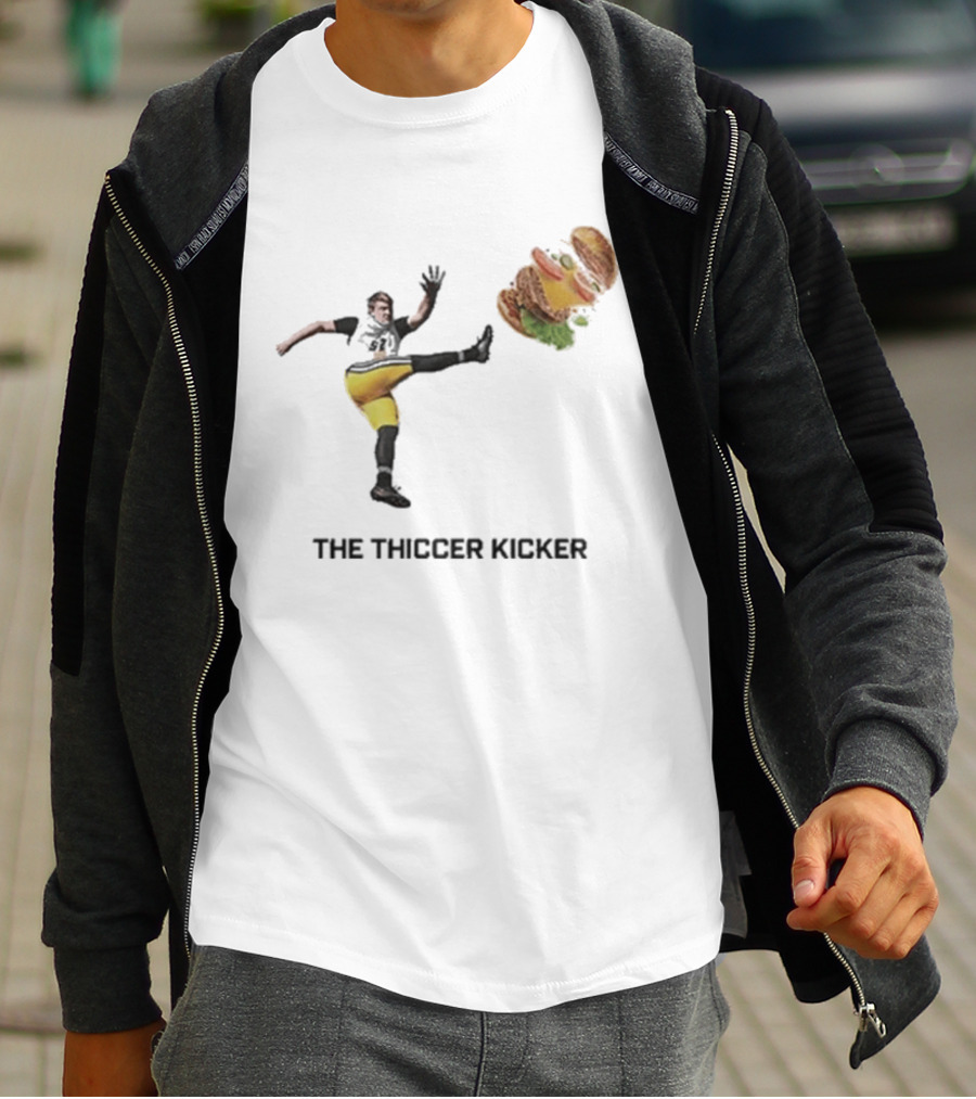 Harrison Mevis Thiccer Kicker Football Burger Twist T-Shirt