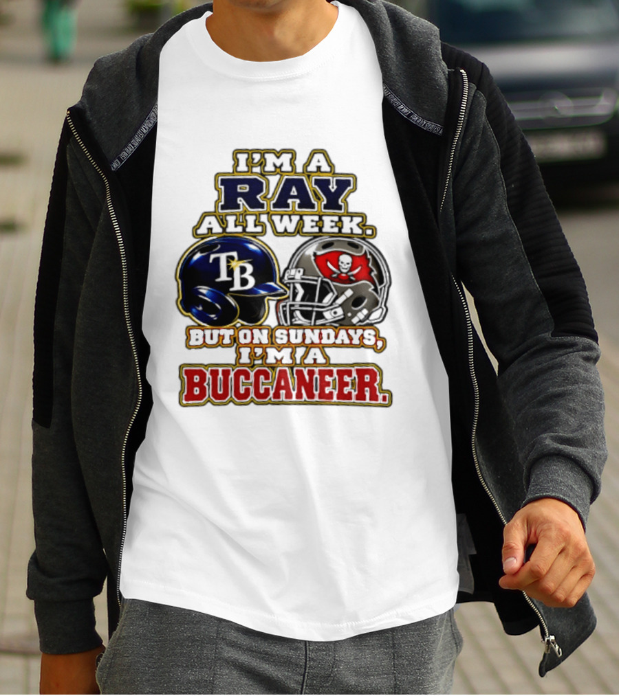 I'm A Ray All Week But On Sundays I'm A Buccaneer TB Helmet T-Shirt
