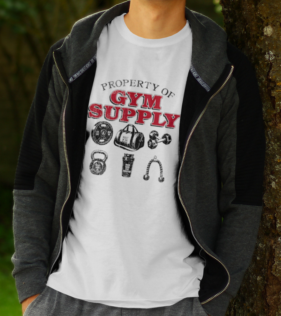 Property Of Gym Supply Built In The Dark Train Hard Stay Consistent Beast Mode On T-Shirt