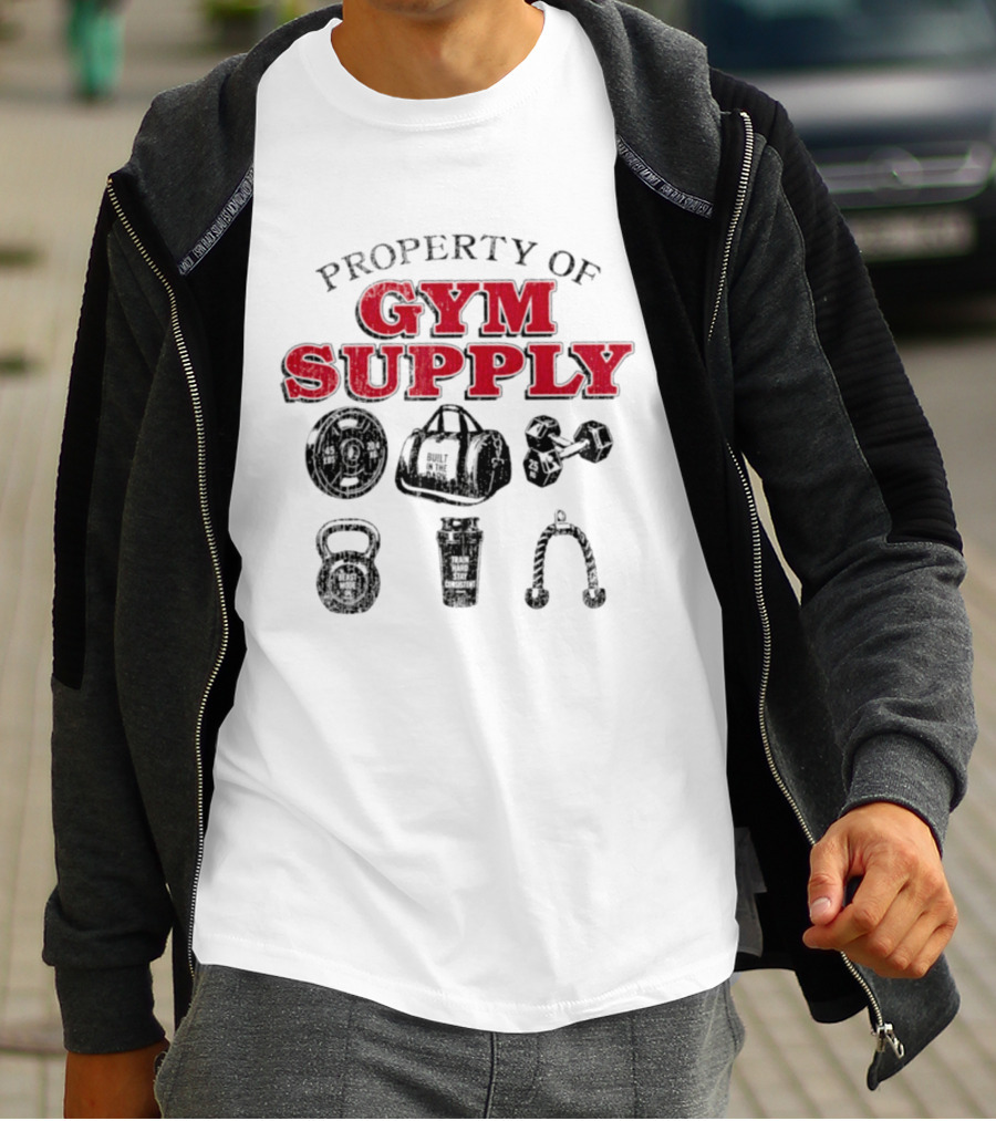 Property Of Gym Supply Built In The Dark Train Hard Stay Consistent Beast Mode On T-Shirt
