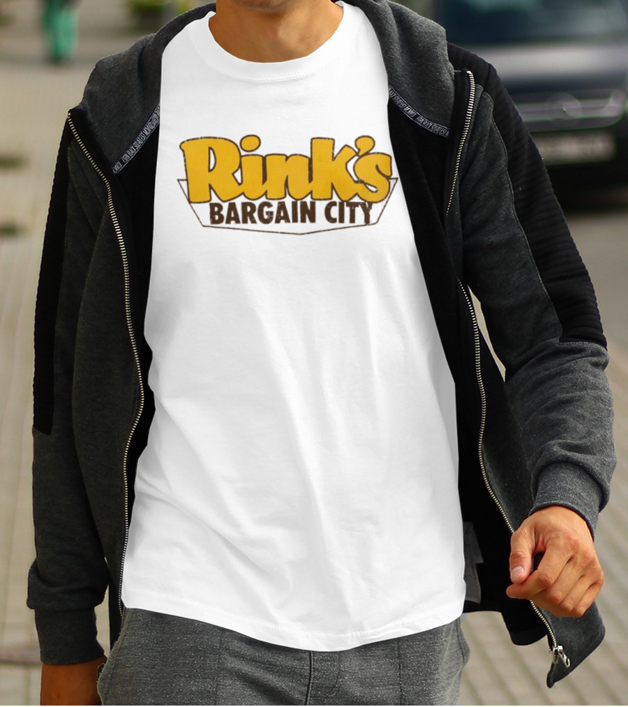 Rink's Bargain City Retro Department Store Branding T-Shirt