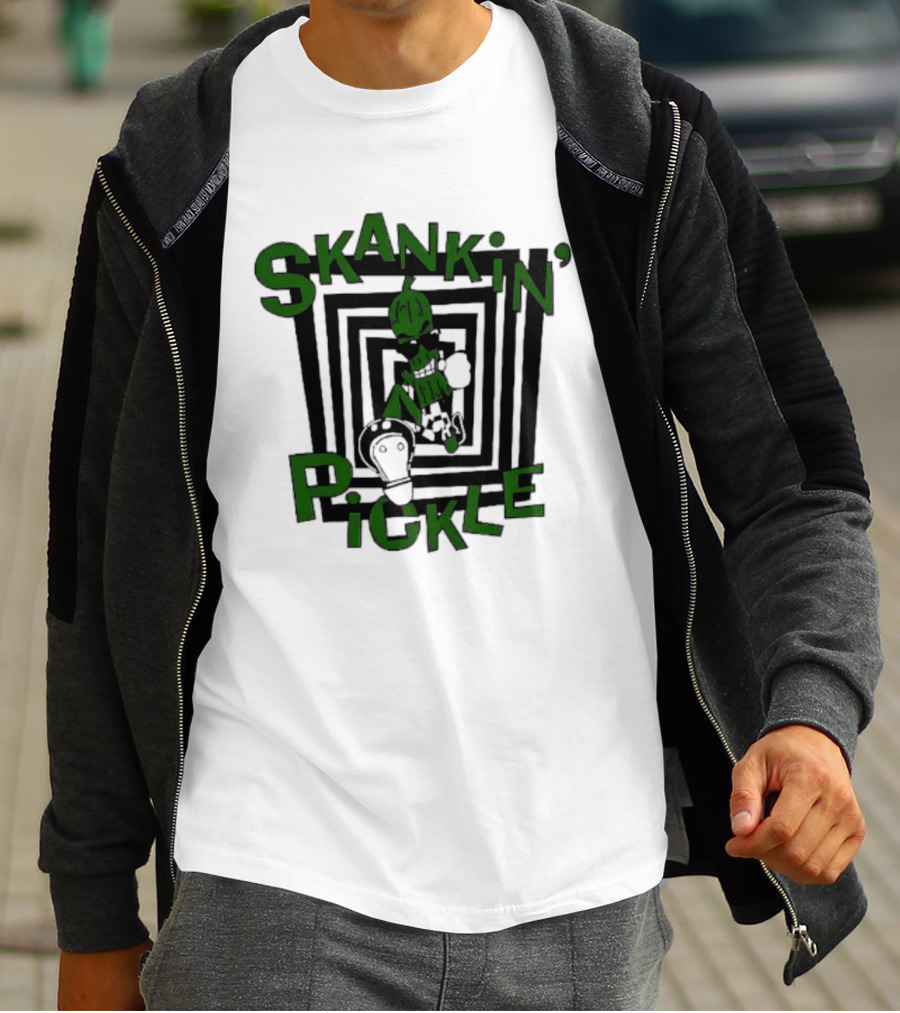 Skankin' Pickle Band Ska Punk Music Iconic Pickle And Spirals T-Shirt