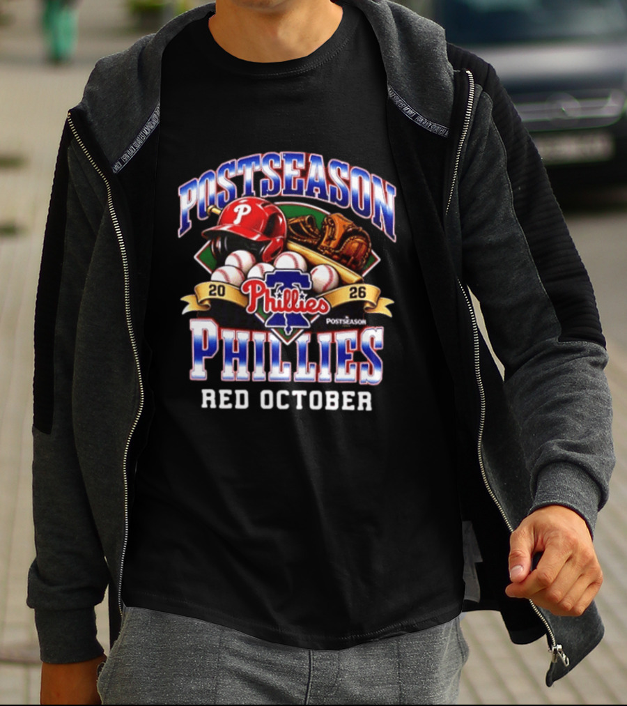 2026 Postseason Philadelphia Phillies Red October Phillies Postseason T-Shirt