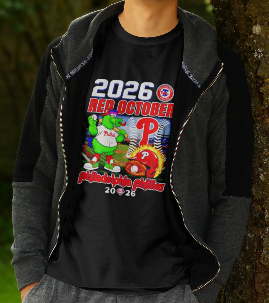 2026 Red October Philadelphia Phillies Phanatic P Phillies Baseball T-Shirt
