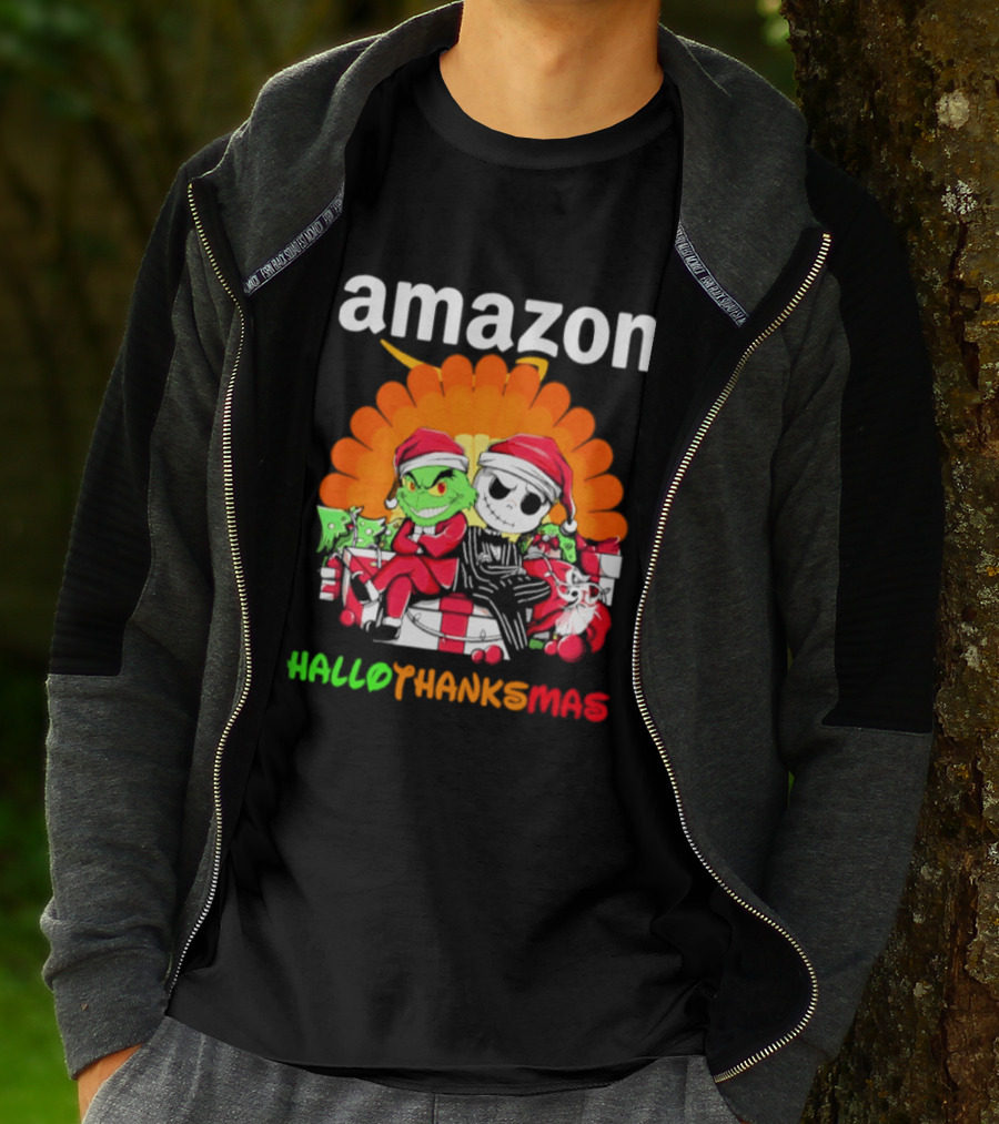 Amazon Grinch Jack Skellington Hallothanksmas 2026 T-Shirt