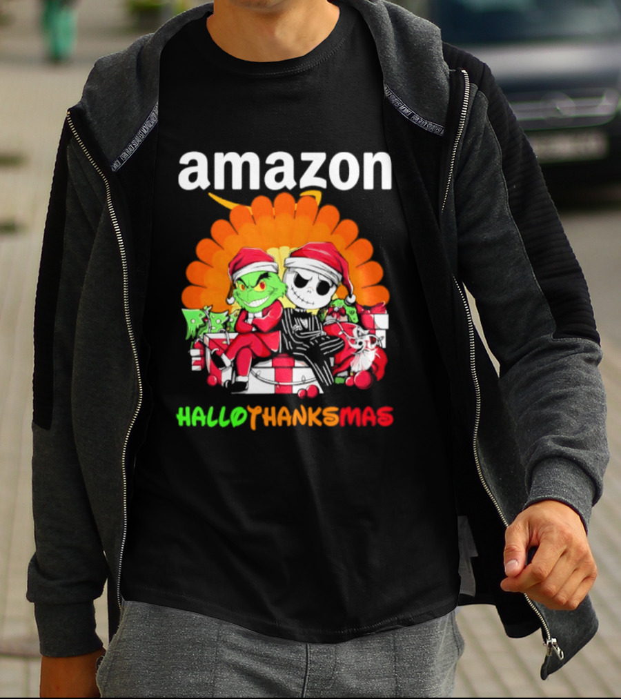 Amazon Grinch Jack Skellington Hallothanksmas 2026 T-Shirt