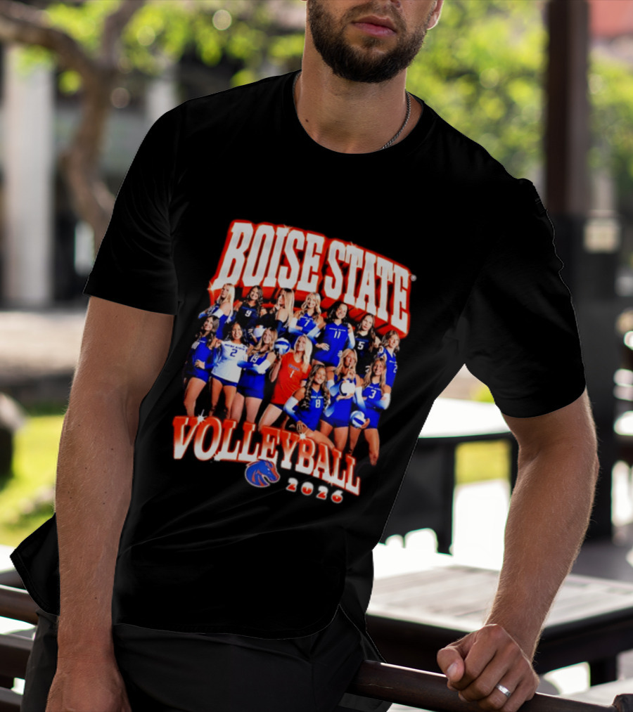 Boise State Volleyball 2026 NCAA Women's Team Collage T-Shirt
