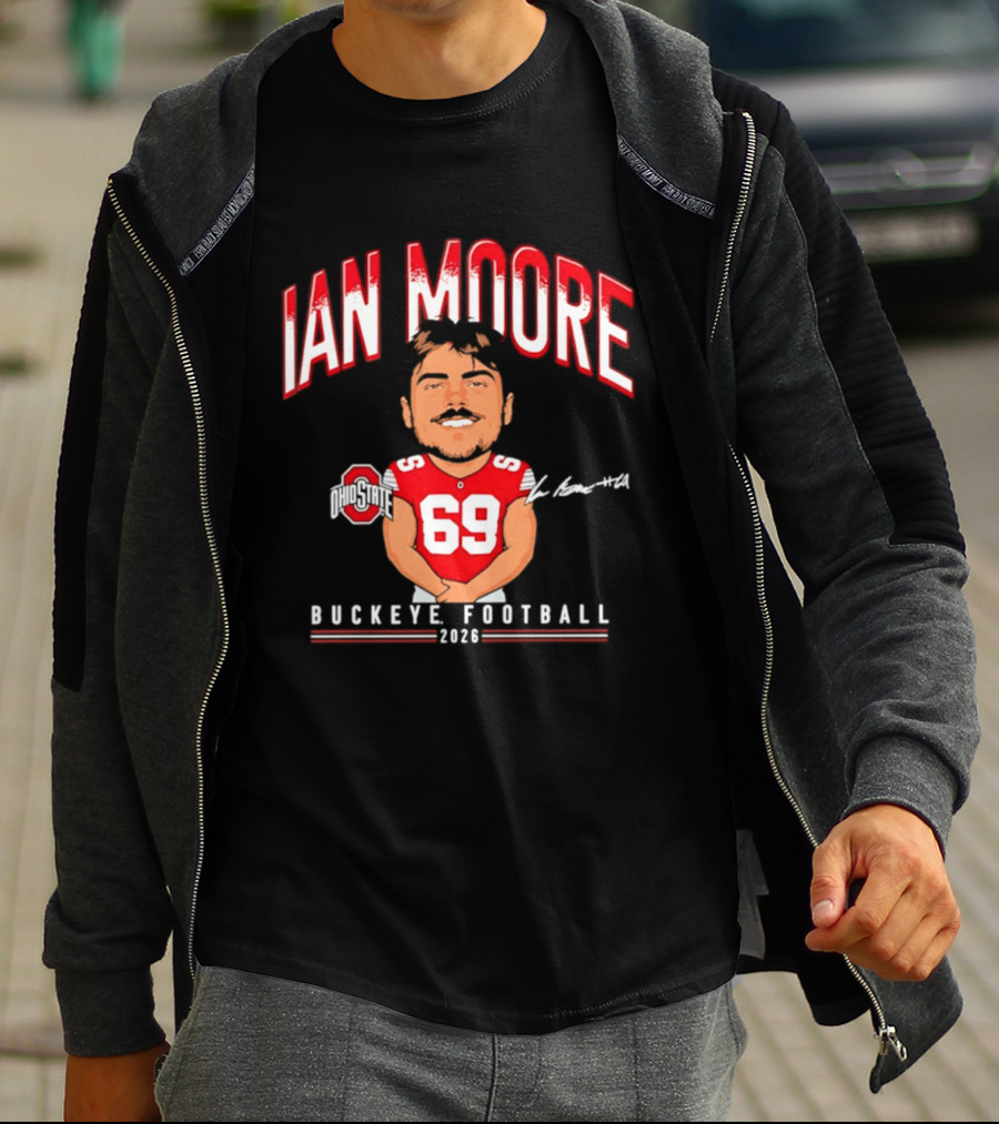 Ian Moore Ohio State Buckeyes Football 2024 Caricature 69 T-Shirt