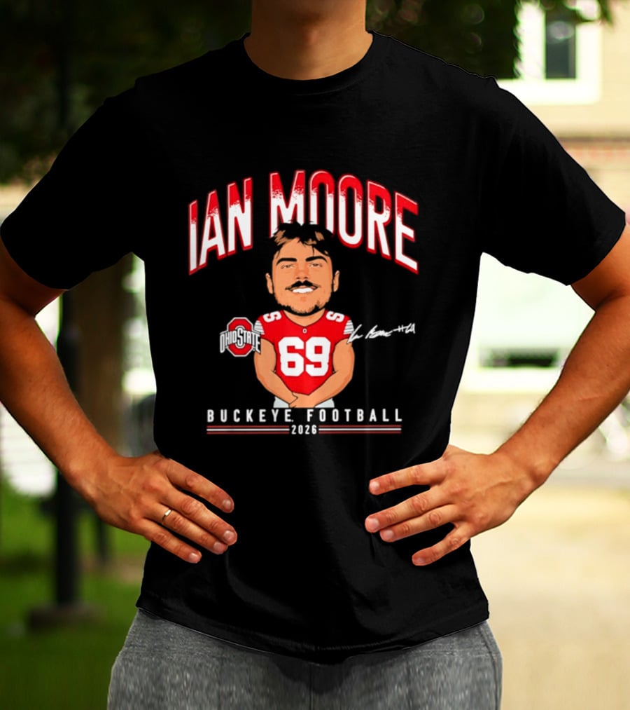 Ian Moore Ohio State Buckeyes Football 2024 Caricature 69 T-Shirt