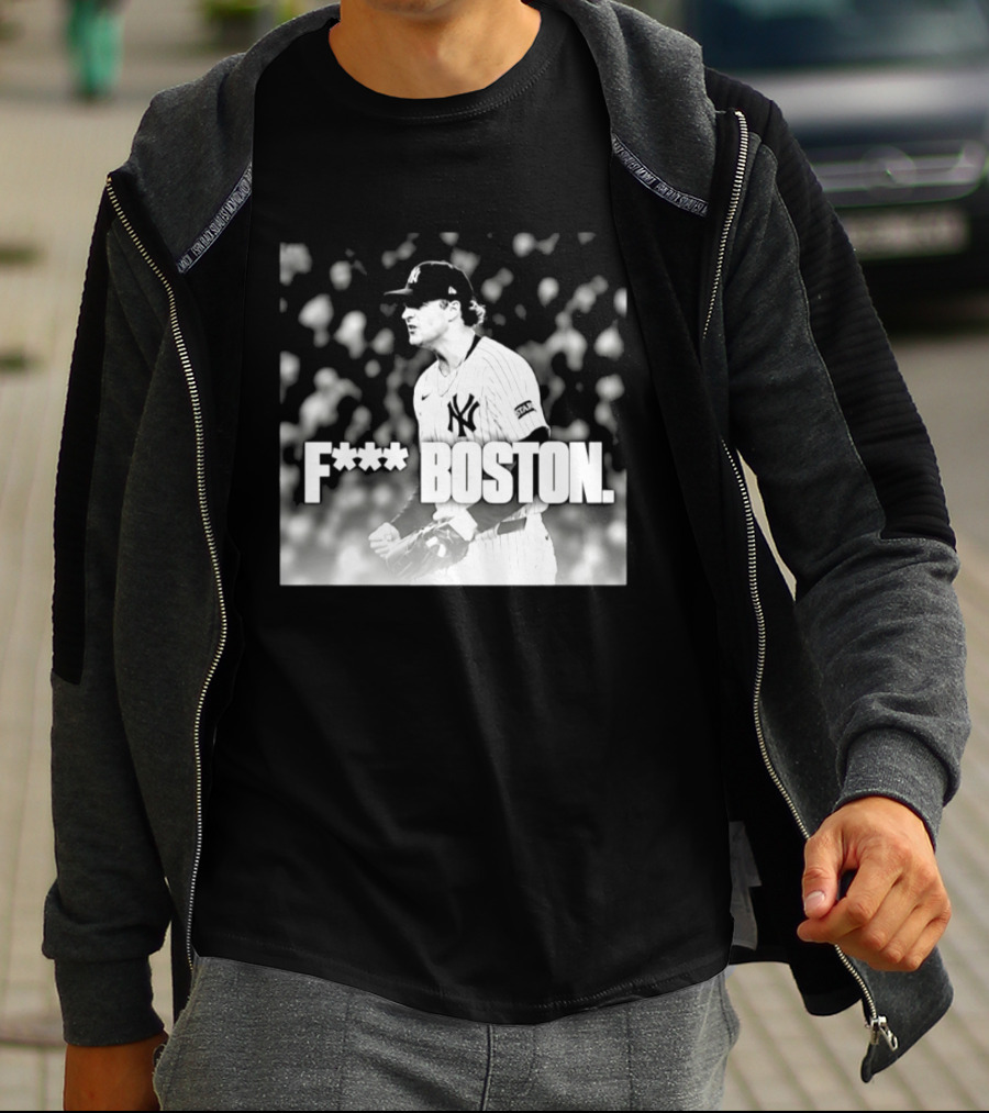 Cam Schlittler New York Yankees F*** Boston T-Shirt