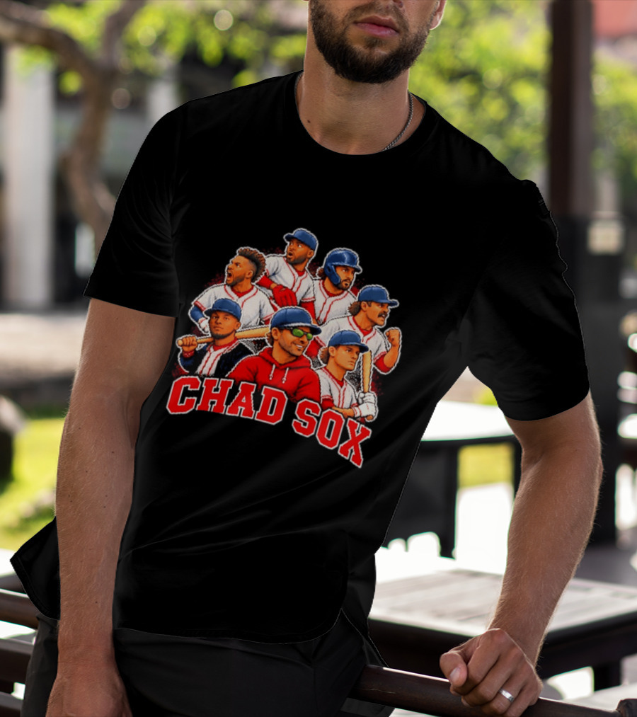 Chad Sox Boston Red Sox Team Collage Players T-Shirt