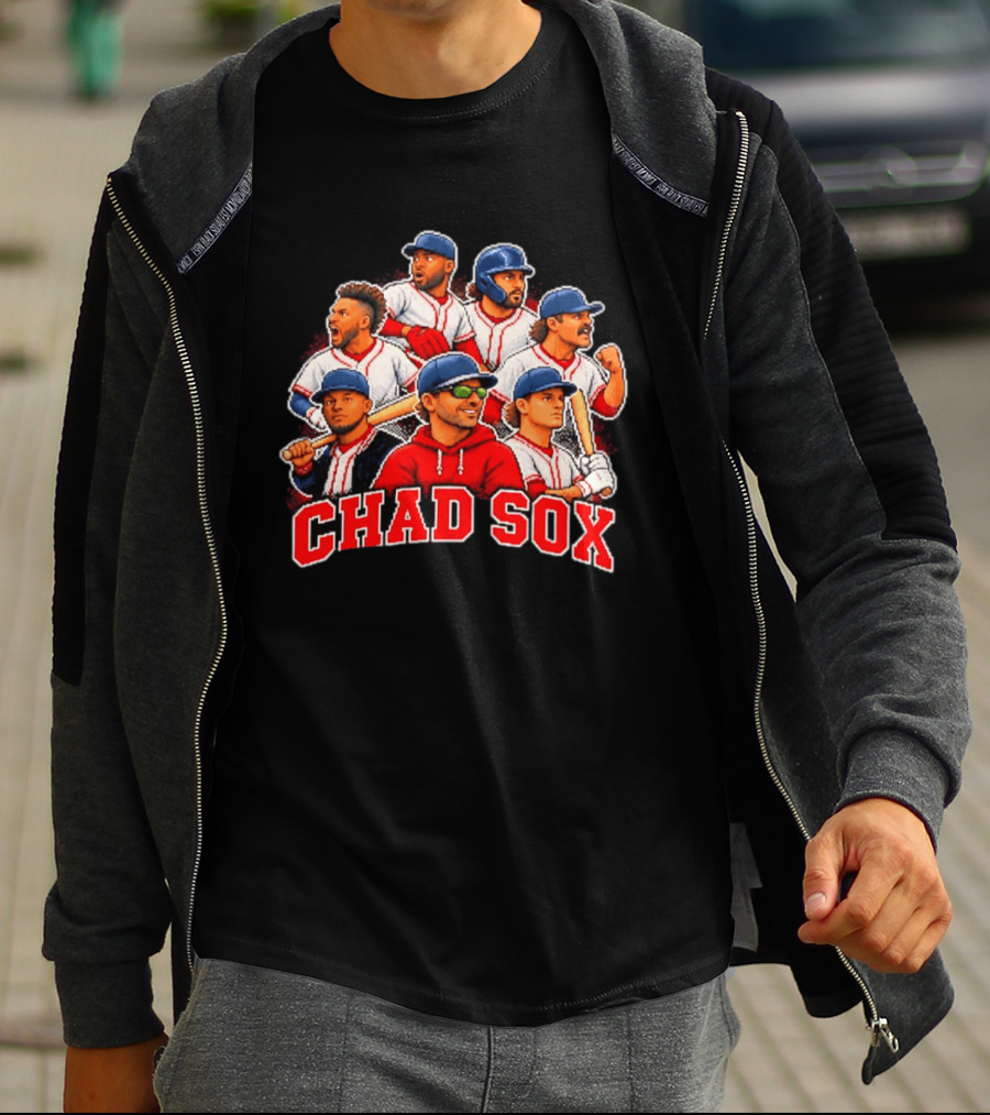 Chad Sox Boston Red Sox Team Collage Players T-Shirt