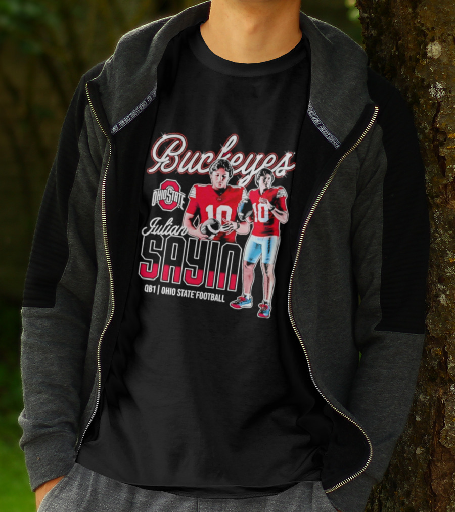 Buckeyes Julian Sayin Number 10 Ohio State Football Quarterback T-Shirt