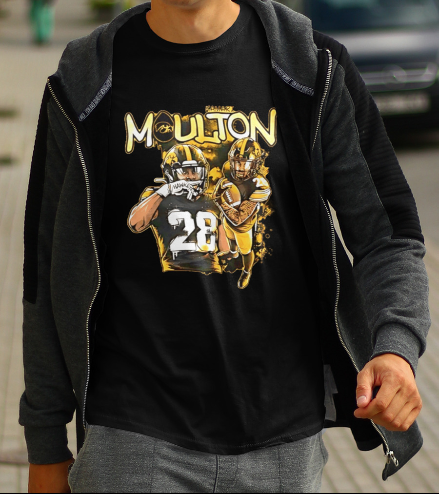Kamari Moulton Hawkeyes Football 28 Iowa Collage T-Shirt