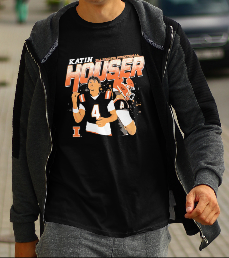 Katin Houser Illinois Fighting Illini Football T-Shirt