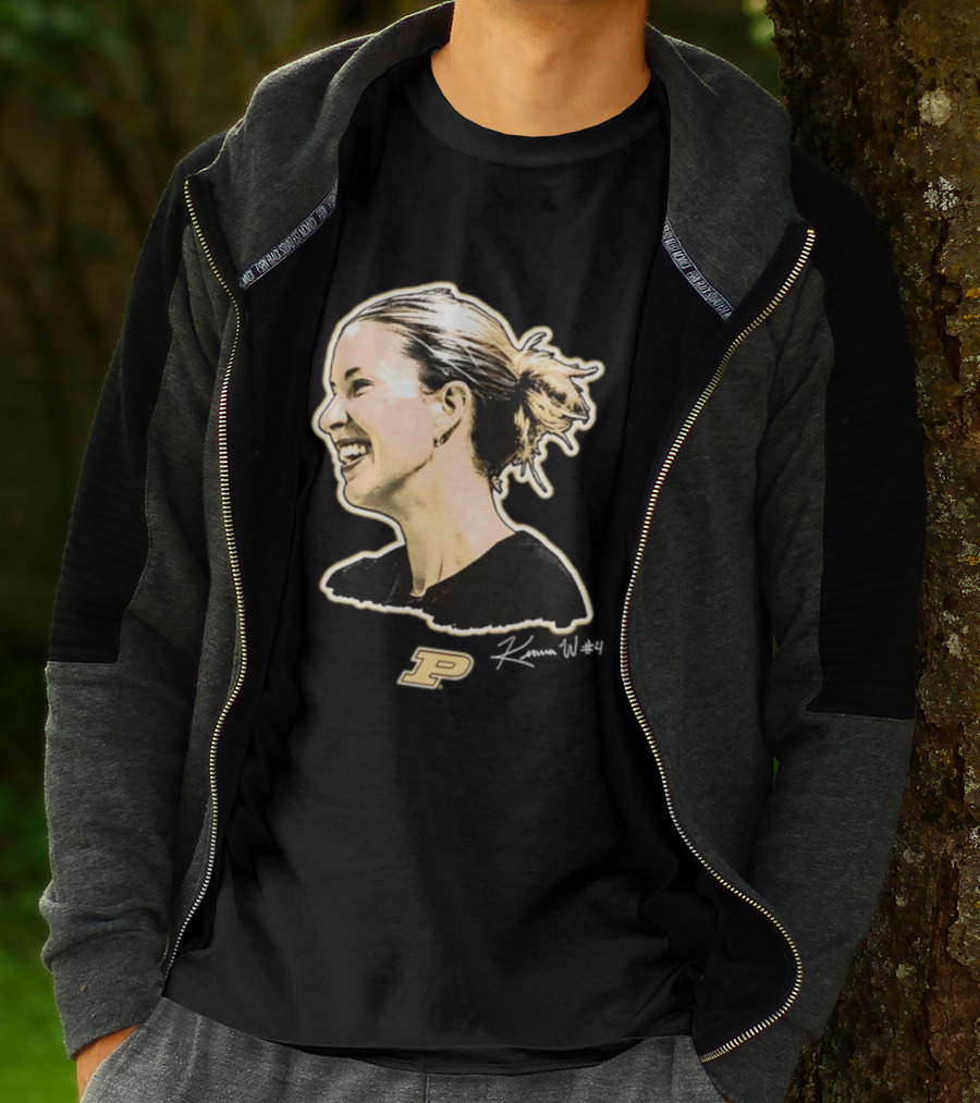 Kenna Wollard Purdue Boilermakers P Logo Big Head T-Shirt