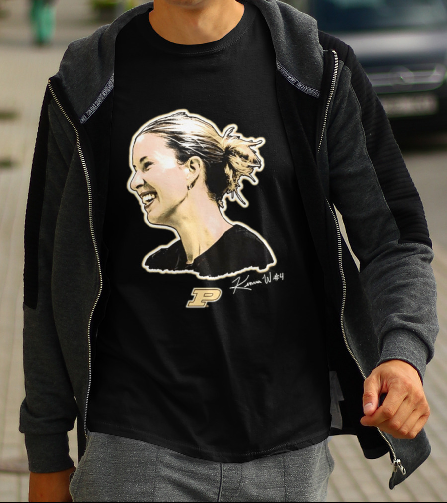 Kenna Wollard Purdue Boilermakers P Logo Big Head T-Shirt