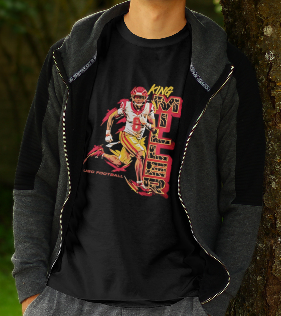 King Miller USC Trojans NCAA Football Player 8 Back Pedaling T-Shirt