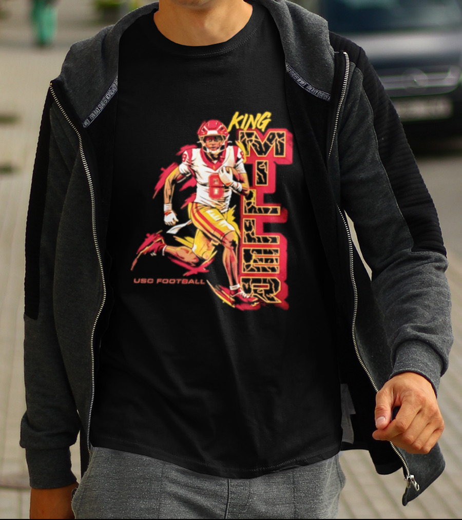 King Miller USC Trojans NCAA Football Player 8 Back Pedaling T-Shirt