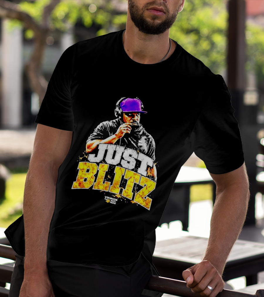 Just Blitz Football Coach Vikings Skol Now T-Shirt