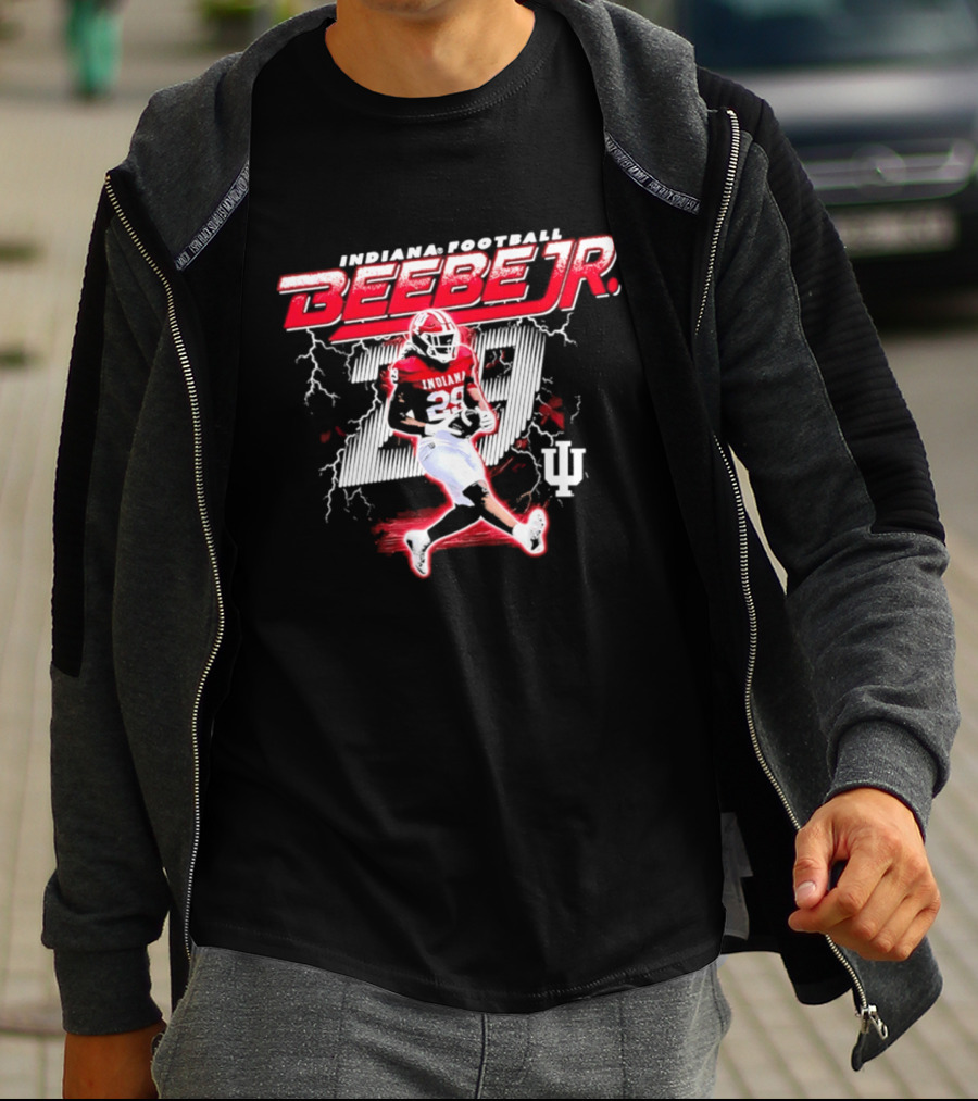 Indiana Football Beebe Jr. 29 Lightning Player IU T-Shirt