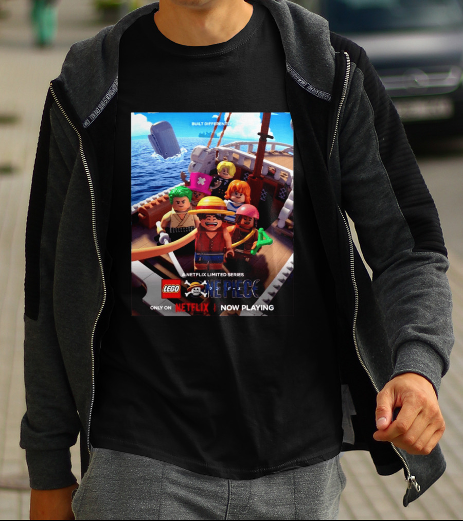 LEGO One Piece Netflix Limited Series Built Differently Now Playing T-Shirt